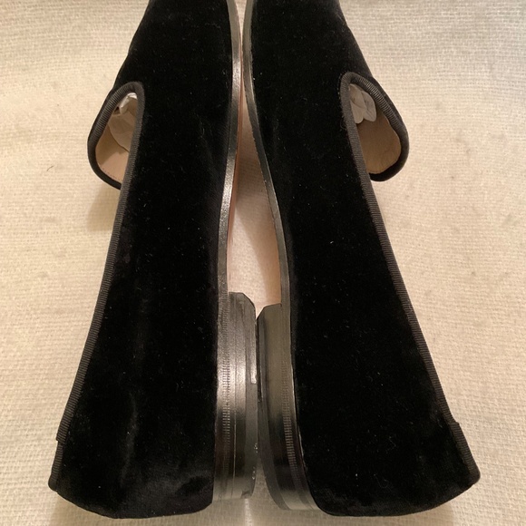 Stubbs Wootton Euro & US Dollar Symbol Men's Black Velvet Slipper Loafer Sz 12 - Picture 7 of 13